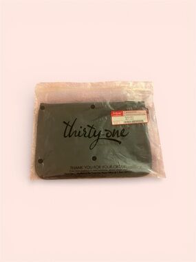 thirty-one Black Zip Pouch with Branded Print